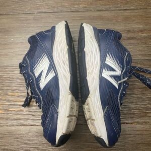 New Balance Kids Running Shoes Sneakers Size 11 Navy Blue White